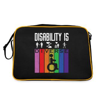 DISABILITY IS DIVERSE - Retro Bag - black/gold - Back