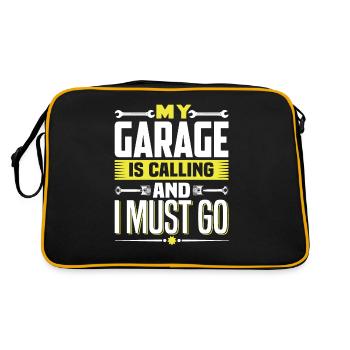 MON GARAGE APPELLE ET JE DOIS Y ALLER - Sac Retro - noir/or - Dos
