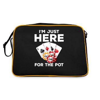 I'm here to win poker Texas Holdem - Retro Bag - black/gold - Back