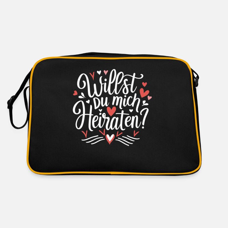 Willst du mich heiraten Retro Tasche