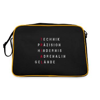 Trial Technik Präzision Hindernis Adrenalin - Retro Tasche - Schwarz/Gold - Hinten