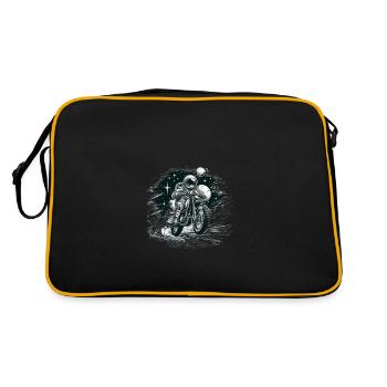 Motorcycle to the Moon: For everyone who loves their bike - Retro Bag - black/gold - Back
