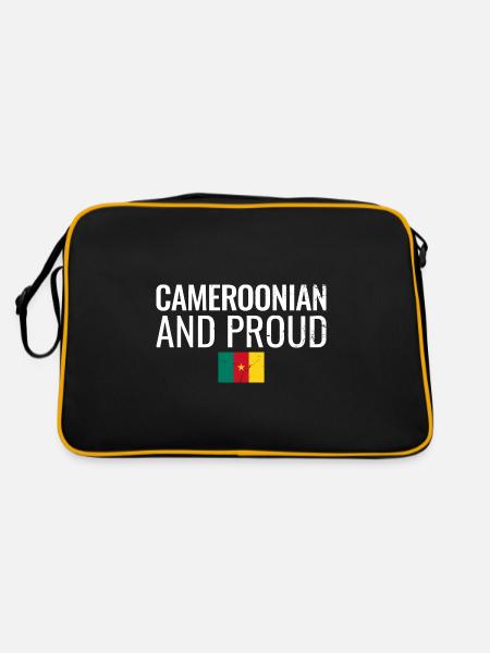 Cameroonian And Proud Cameroon Cameroon - Retro Bag - black/gold - Back