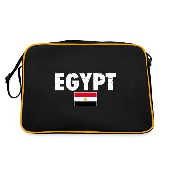 Egypte Egypte Drapeau Égyptien Egyptien - Sac Retro - noir/or - Dos