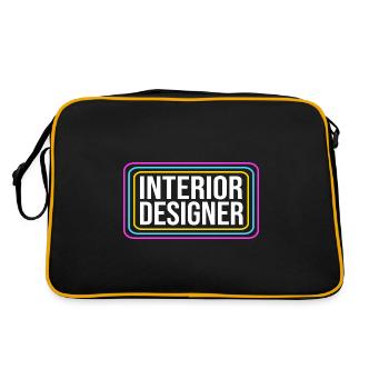 Interior Designer Architecture Architect - Retro Bag - black/gold - Back