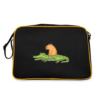Capybara Capibara - Sac Retro - noir/or - Dos