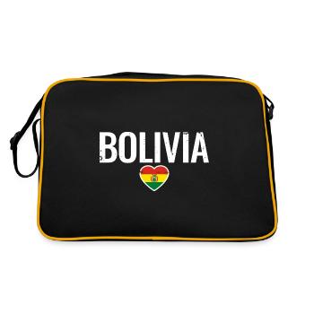 Bolivie Bolivie Drapeau bolivien Bolivien - Sac Retro - noir/or - Dos