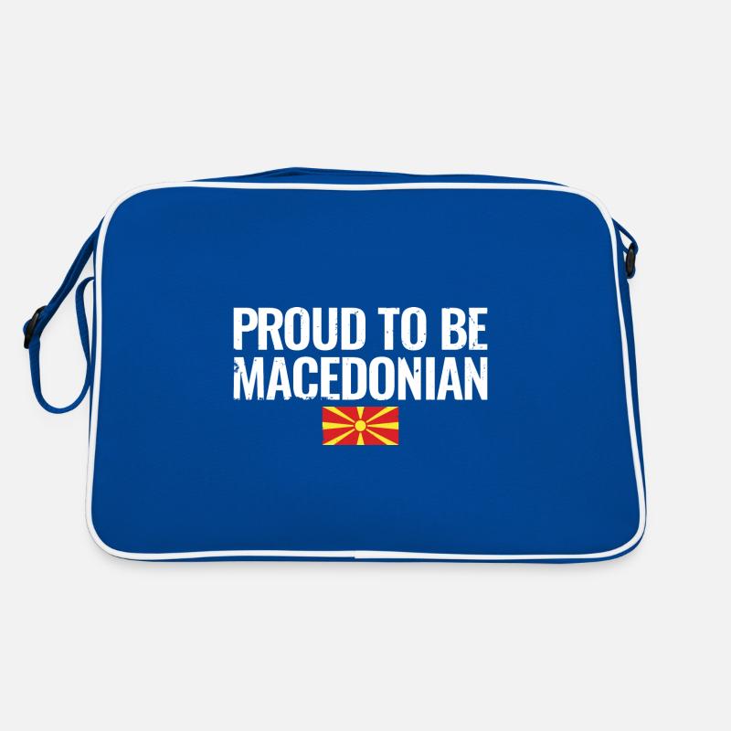 Proud To Be Macedonian Macedonian Macedonians Retro Bag