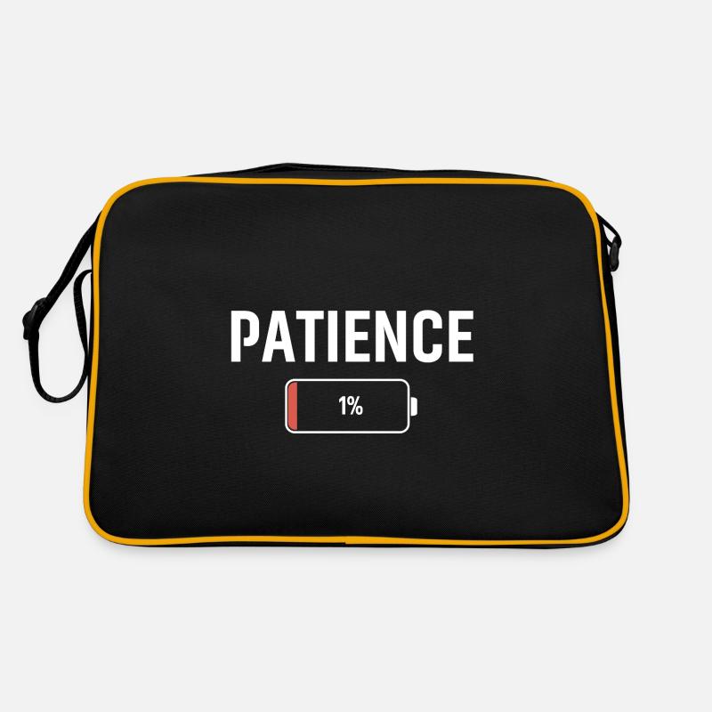 Patience 1% Batterie Faible Sac Retro
