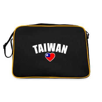 Taiwan Taiwanese Drapeau Taïwanais Taïwanais - Sac Retro - noir/or - Dos