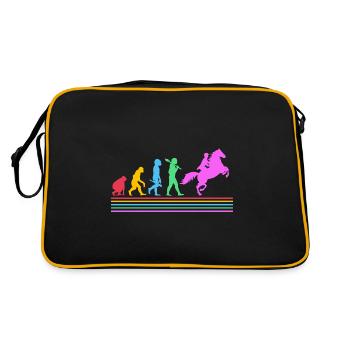 Évolution des courses de chevaux - Sac Retro - noir/or - Dos