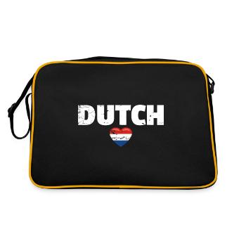 Dutch Netherlands Dutch flag Netherlands - Retro Bag - black/gold - Back