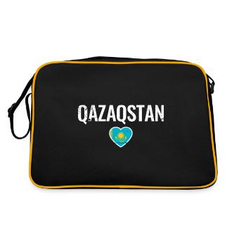 Kazakhstan Drapeau kazakh Kazakhstan - Sac Retro - noir/or - Dos