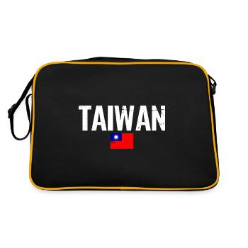 Taiwan Taiwanese Drapeau Taïwanais Taïwanais - Sac Retro - noir/or - Dos