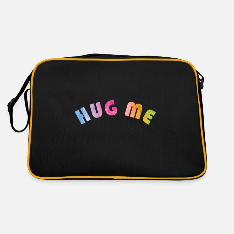 HUG ME Regenbogenfarben Retro Tasche