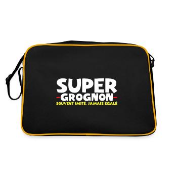 Super Grognon Souvent Imité Jamais Égalé - Sac Retro - noir/or - Dos