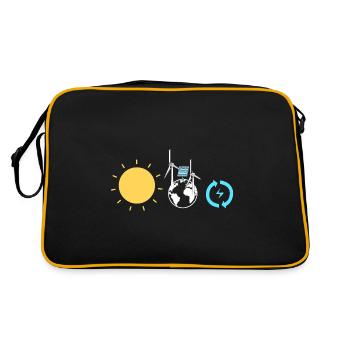 Cellules solaires Énergie solaire Énergies renouvelables - Sac Retro - noir/or - Dos