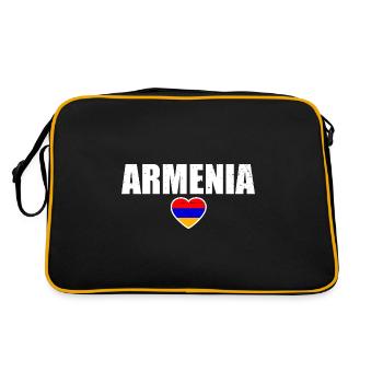 Armenia Armenia Armenian Flag Proud Armenian - Retro Bag - black/gold - Back