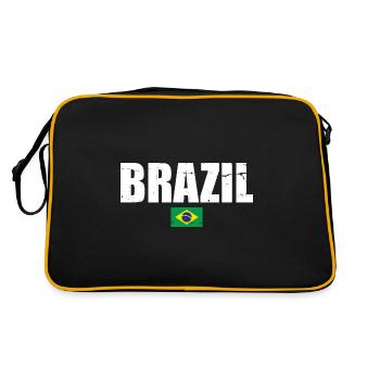 Brésil Brésil Drapeau brésilien - Sac Retro - noir/or - Dos