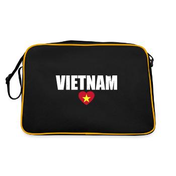 Vietnam Drapeau vietnamien Vietnamien - Sac Retro - noir/or - Dos