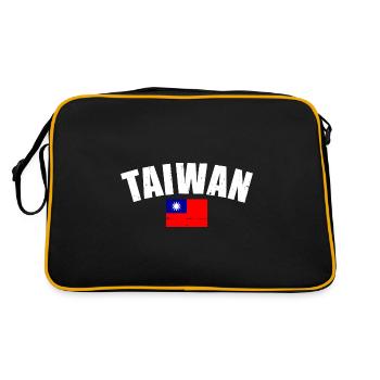 Taiwan Taiwanese Drapeau Taïwanais Taïwanais - Sac Retro - noir/or - Dos