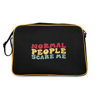 Normal people scare me – Police et couleurs rétro - Sac Retro - noir/or - Dos