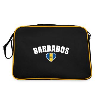 Barbade Barbade Drapeau Barbadien - Sac Retro - noir/or - Dos