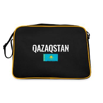 Kazakhstan Drapeau kazakh Kazakhstan - Sac Retro - noir/or - Dos