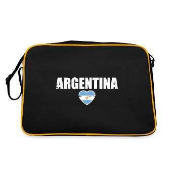 Argentine Argentine Drapeau argentin - Sac Retro - noir/or - Dos