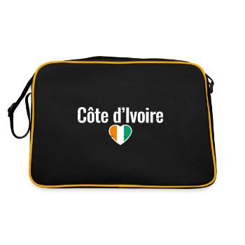 Côte d’Ivoire Drapeau ivoirien Ivoiriens - Sac Retro - noir/or - Dos