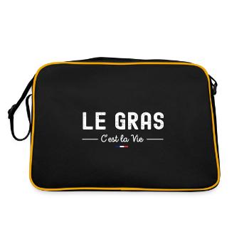 Fat is Life! For heavy eaters! - Retro Bag - black/gold - Back