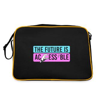 Blindenschrift Braille Blind - Sac Retro - noir/or - Dos