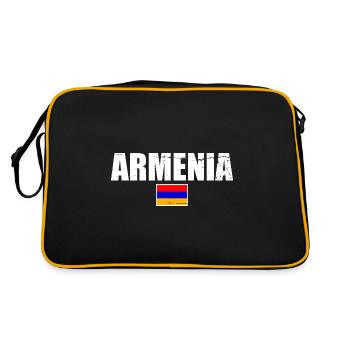 Armenia Armenia Armenian Flag Proud Armenian - Retro Bag - black/gold - Back