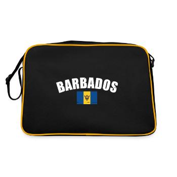 Barbade Barbade Drapeau Barbadien - Sac Retro - noir/or - Dos