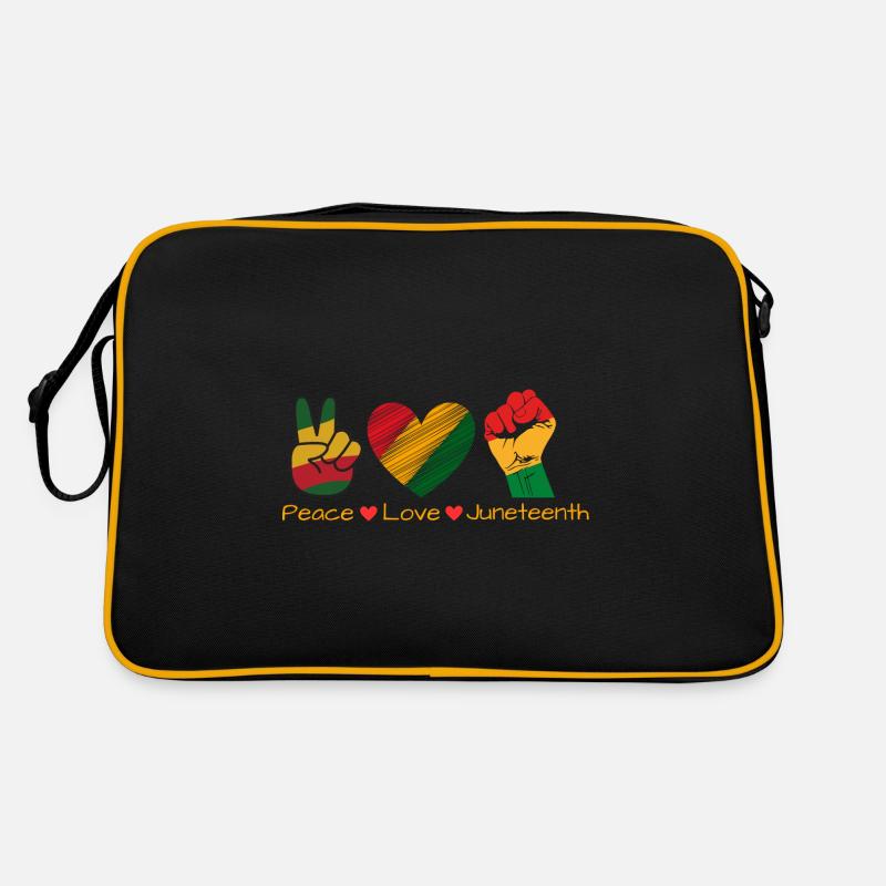 Peace Love Juneteenth - Pride Black History 1865 Retro Bag
