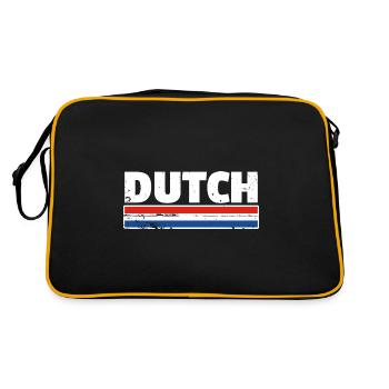 Dutch Netherlands Dutch flag Netherlands - Retro Bag - black/gold - Back