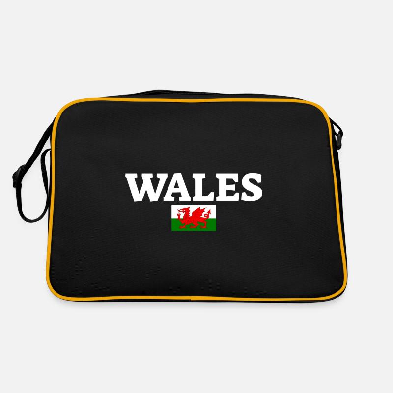 Wales Welsh flag Welsh - Retro Bag - black/gold