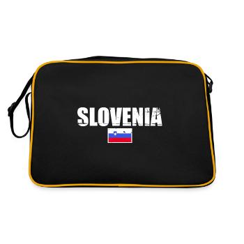 Slovénie Slovénie Drapeau slovène Slovène - Sac Retro - noir/or - Dos