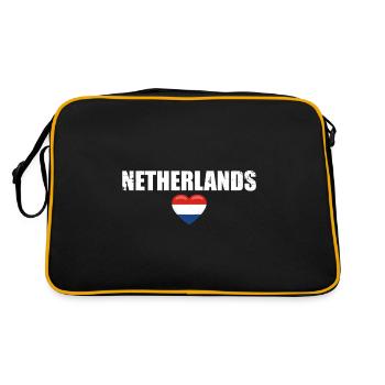 Netherlands Vintage Dutch Flag Netherlands - Retro Bag - black/gold - Back