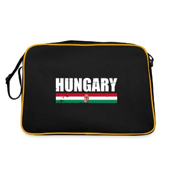 Hongrie Vintage Hongrie Drapeau hongrois - Sac Retro - noir/or - Dos