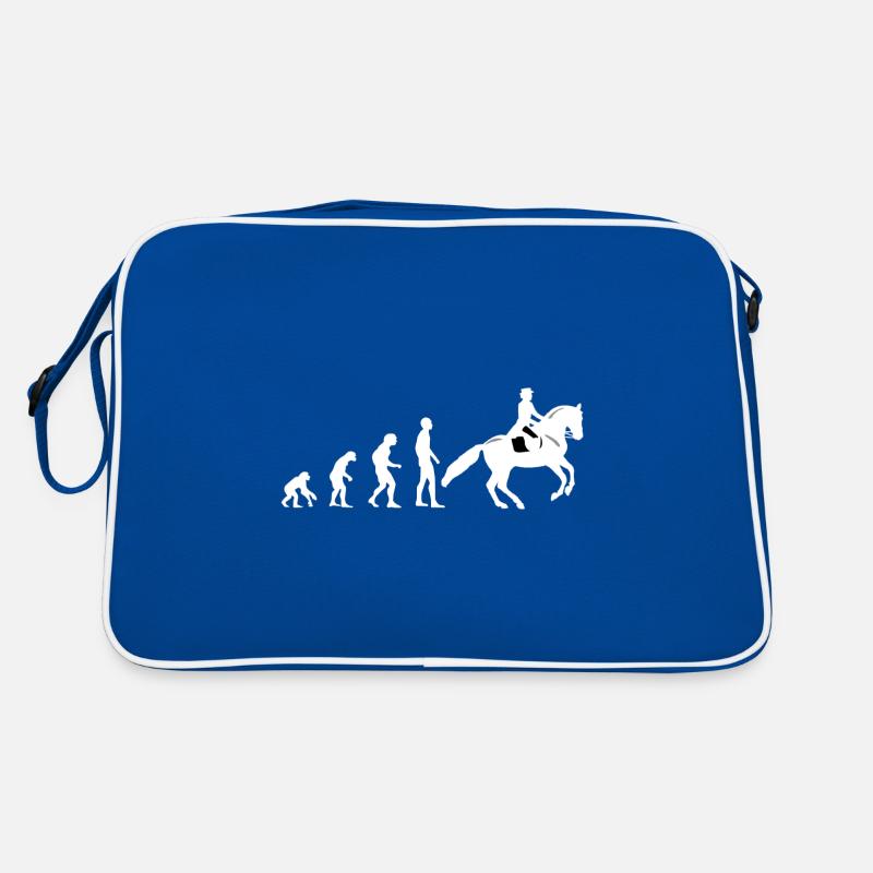 Evolution Reiten - Pferd - Reiter - Reiterin Retro Tasche