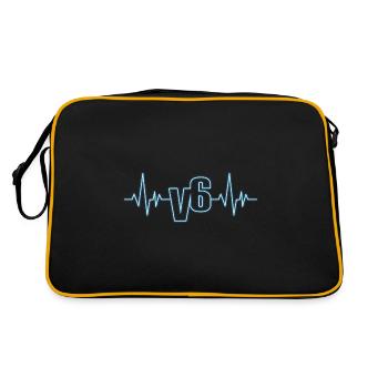 Conception de battement de cœur de moteur V6 pour les ventilateurs à six cylindres - Sac Retro - noir/or - Dos