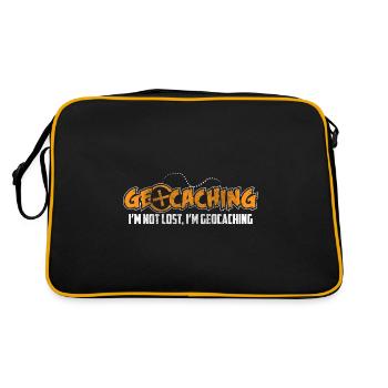 Geocache Caching Nature - Retro Bag - black/gold - Back