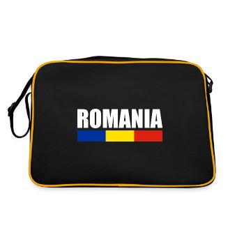 Roumanie Drapeau Roumain Roumanie Roumanie - Sac Retro - noir/or - Dos