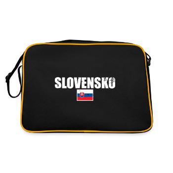 Slovensko Slovaquie Drapeau slovaque Slovaque - Sac Retro - noir/or - Dos