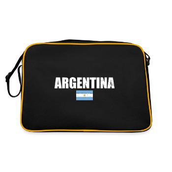 Argentine Argentine Drapeau argentin - Sac Retro - noir/or - Dos