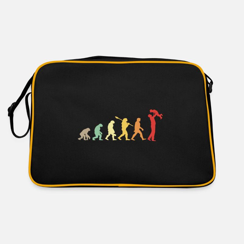 Évolution Darwin pour les Papas 👨‍👧‍👦 Sac Retro