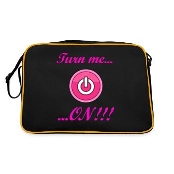 Allume moi! Grande idée cadeau ou cadeau! - Sac Retro - noir/or - Dos