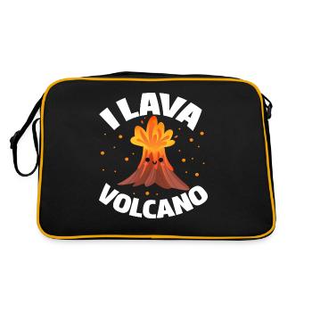 I Lava Volcano - Retro Bag - black/gold - Back