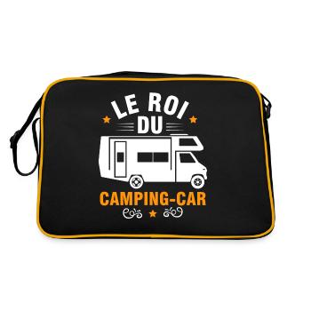Roi du camping car - cadeau camping car humour - Sac Retro - noir/or - Dos